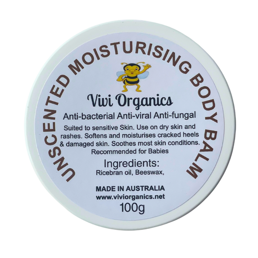 Vivi Organics Unscented Beeswax Body Balm