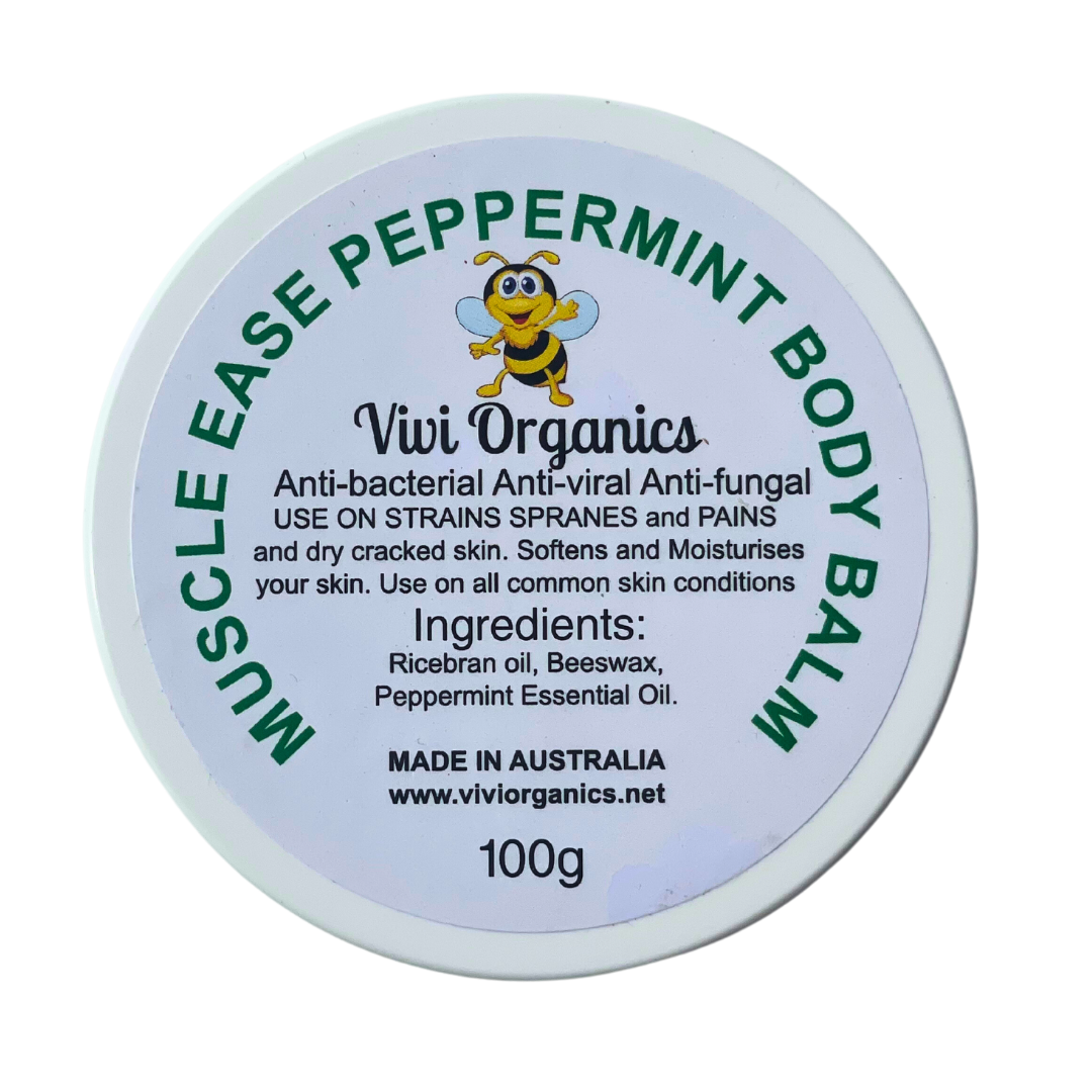 Vivi Organics Muscle Ease Peppermint Beeswax Body Balm